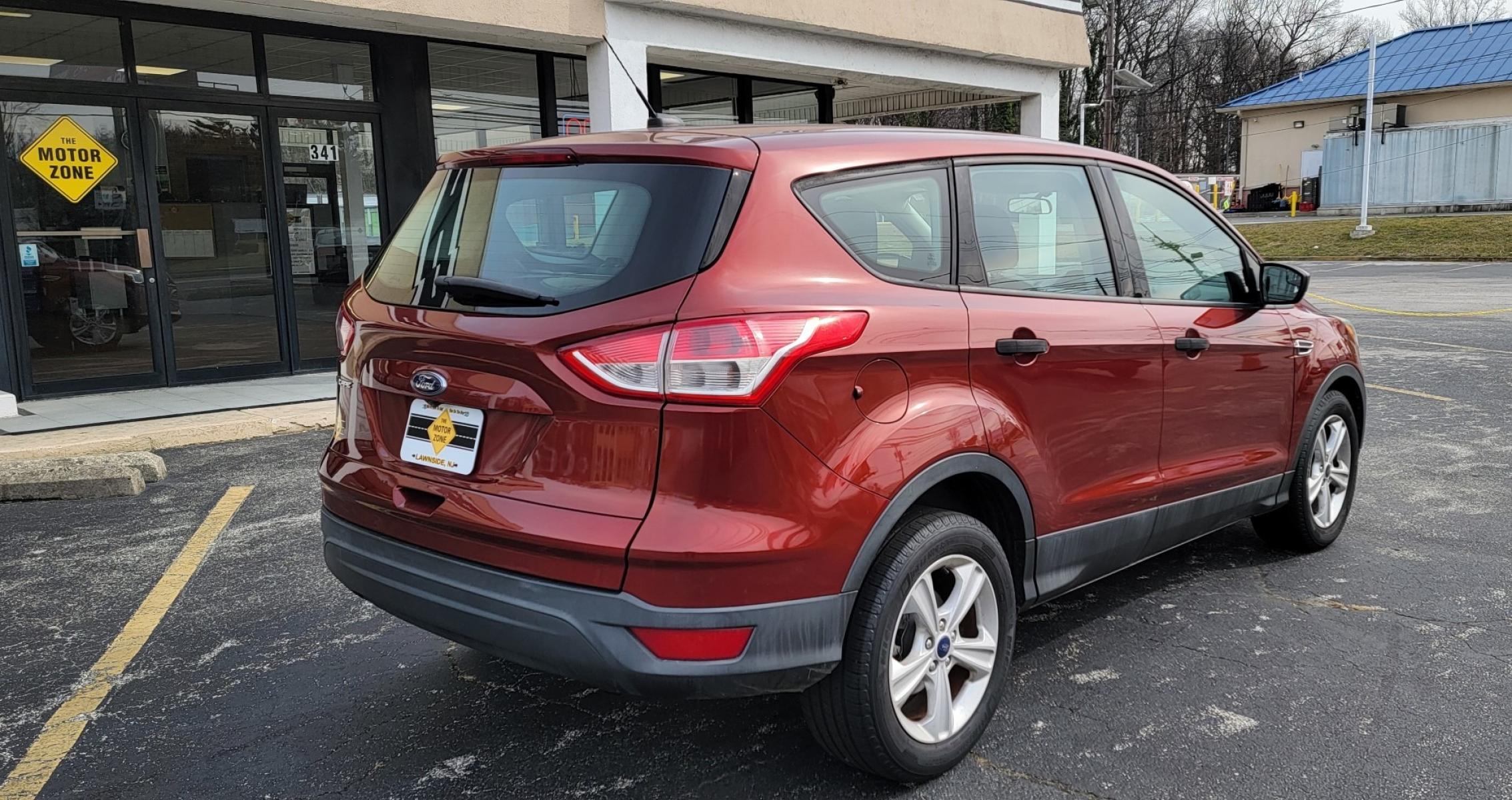 2014 Ruby Red /Black Ford Escape S (1FMCU0F72EU) with an 4-Cyl, 2.5 Liter engine, Automatic transmission, located at 341 N White Horse Pike, Lawnside, NJ, 08045, (856) 262-9500, 39.855621, -75.027451 - INTERIOR Front head room	40 " Rear head room	39 " Front shoulder room	56 " Rear shoulder room	55 " Front hip room	55 " Rear hip room	52 " Front leg room	43.1 " Rear leg room	36.8 " Luggage capacity	34.3 Cu.Ft. Maximum cargo capacity	67.8 Cu.Ft. Standard seating	5 EXTERIOR Length	178.1 " - Photo #4